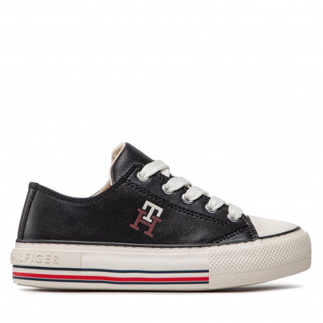 Scarpe da ginnastica Tommy Hilfiger - Low Cut Lace-Up Sneaker T3A9-32287-1355 m Black 999