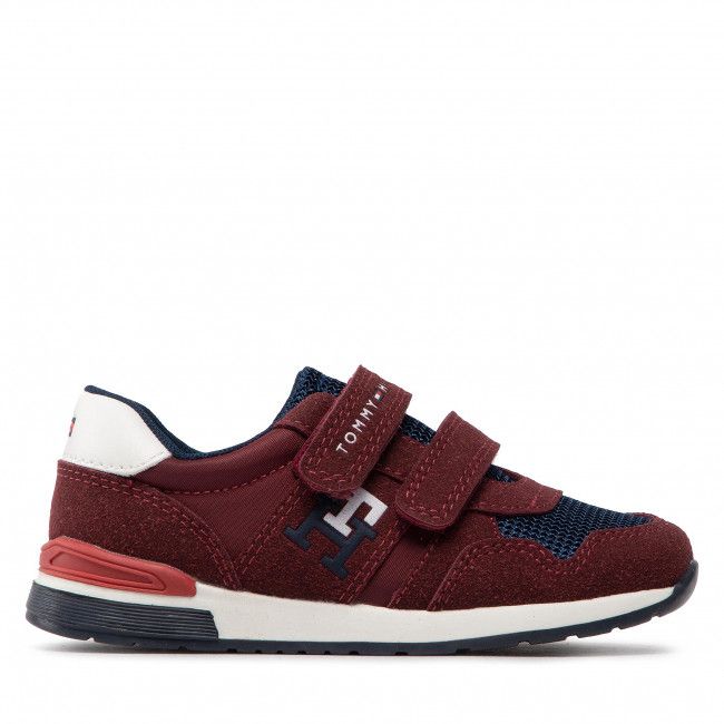 Sneakers Tommy Hilfiger - Low Cut Velcro Sneaker T1B9-32490-1450 S Bordeaux/Blue A240