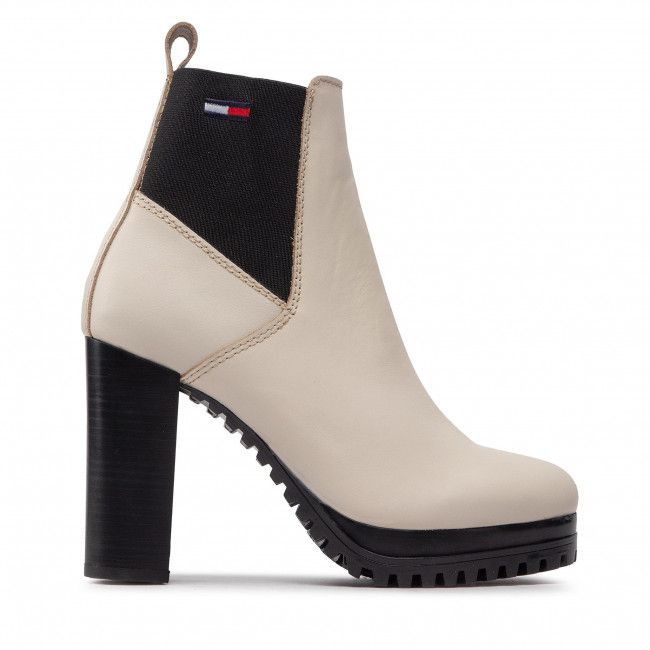 Tronchetti Tommy Jeans - Essential High Heel Boot EN0EN02045 Ivory YBI