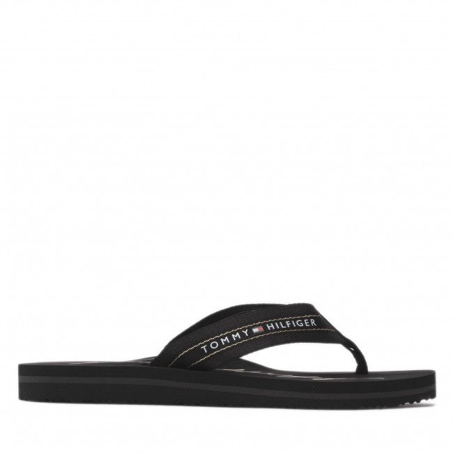 Infradito Tommy Hilfiger - Gold Signature Beach Sandal FW0FW06709 Black BDS