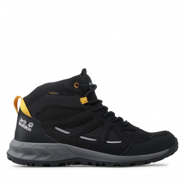 Scarpe da trekking Jack Wolfskin - Woodland 2 Texapore Mid M 4051261 6055 Black/Burly Yellow Xt