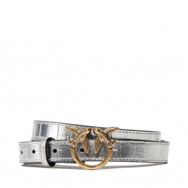 Cintura da donna PINKO - Brevis H2 Belt 1H2140 A03I Argento/Antique Gold ZZFQ