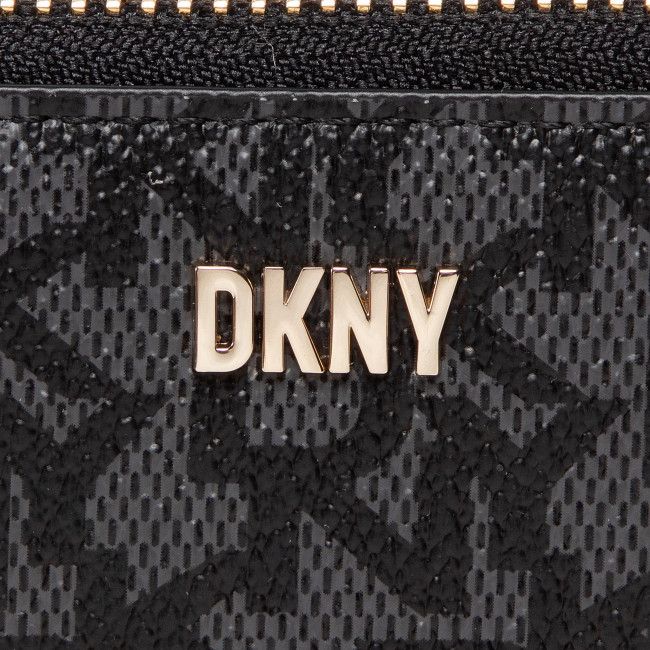 Portafoglio grande da donna DKNY - Bryant Sm Zip Aroun R831J656 Bk Logo/Bk XLB