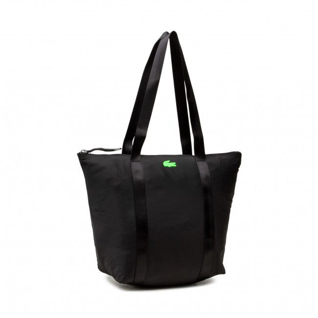 Borsetta Lacoste - M Shopping Bag NF3619YA Noir Vert Fluo K04