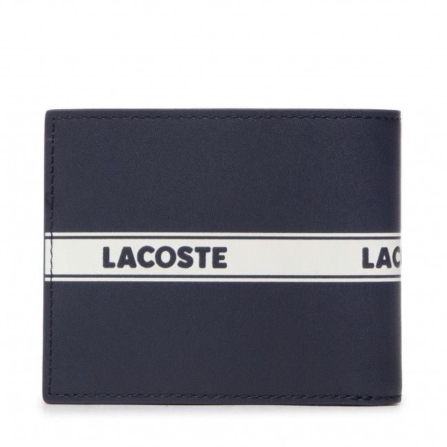 Portafoglio grande da uomo LACOSTE - S Billfold NH3788FW Marine 166 Farine