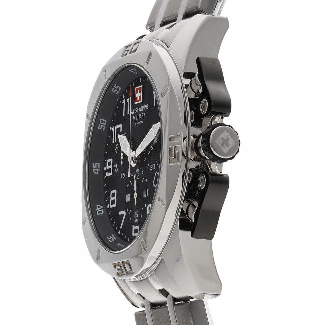 Orologio SWISS ALPINE MILITARY - 7063.9137 Black/Silver/Silver