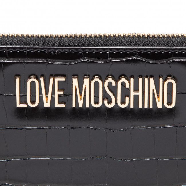 Portafoglio grande da donna LOVE MOSCHINO - JC5624PP1FLF0000 Croco Nero