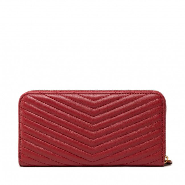 Portafoglio grande da donna Pinko - Ryder Wallet Zip Around L Chevr AI 22-23 PLTT 1P22XQ A03Z Ruby Red R72Q