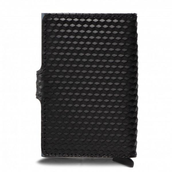 Portafoglio piccolo da uomo SECRID - Miniwallet Cubic Black/Titanium