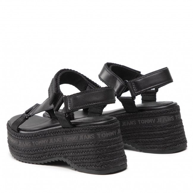 Espadrillas TOMMY JEANS - Wedge Sandal EN0EN01810 Black BDS