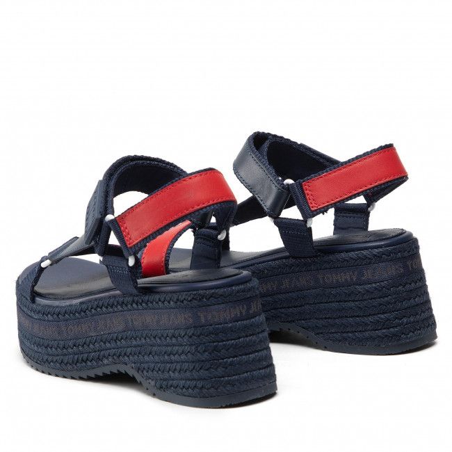 Espadrillas TOMMY JEANS - Wedge Sandal EN0EN01810 Rwb 0GY