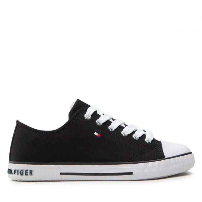 Scarpe da ginnastica Tommy Hilfiger - Low Cut Lace-Up Sneaker T3X4-32207-0890 S Black 999