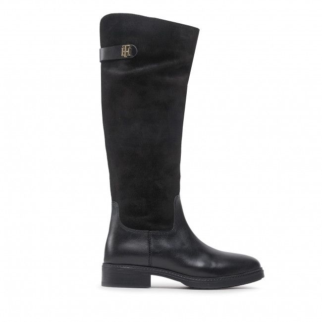 Stivali Tommy Hilfiger - Th Suede Longboot FW0FW07052 Black BDS