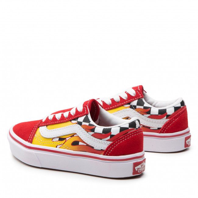 Scarpe sportive Vans - Comfycush Old Sko VN0A4U1QXWC1 (Flame) Checkerboard/Red