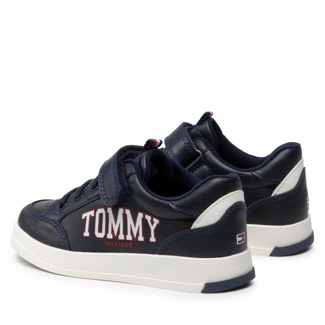 Sneakers TOMMY HILFIGER - Low Cut Lace-Up Velcro Sneaker T1B4-32218-1384 S Blue/White X007