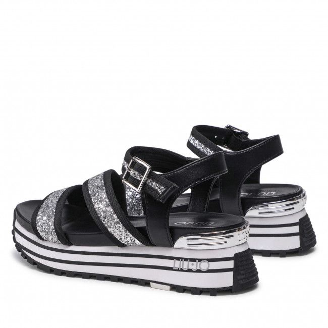 Sandali LIU JO - Maxi Wonder Sandal 15 BA2147 TX053 Silver/Black S1S01