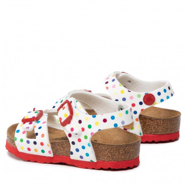 Sandali Birkenstock - Rio Kids Rivet Logo 1021698 Digital Dots White