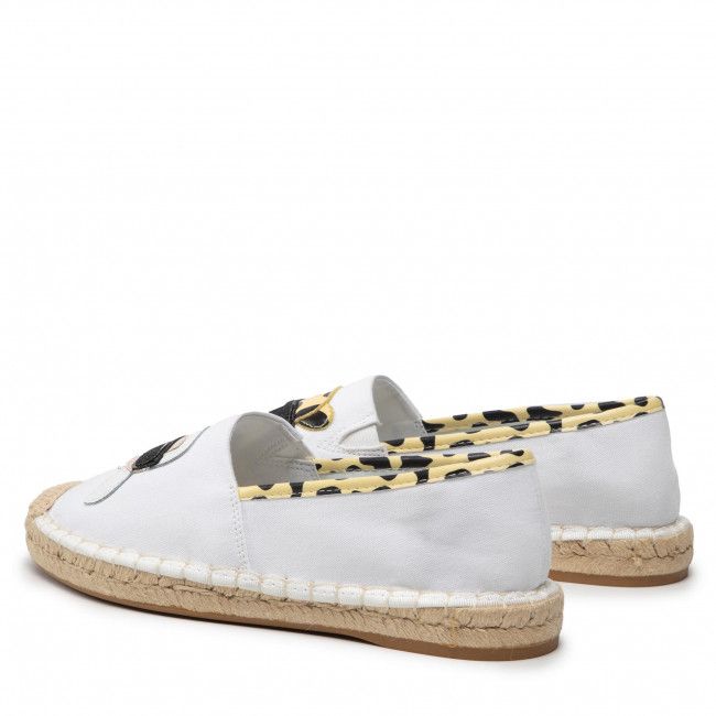 Espadrillas KARL LAGERFELD - KL80117L White Canvas w/Yellow