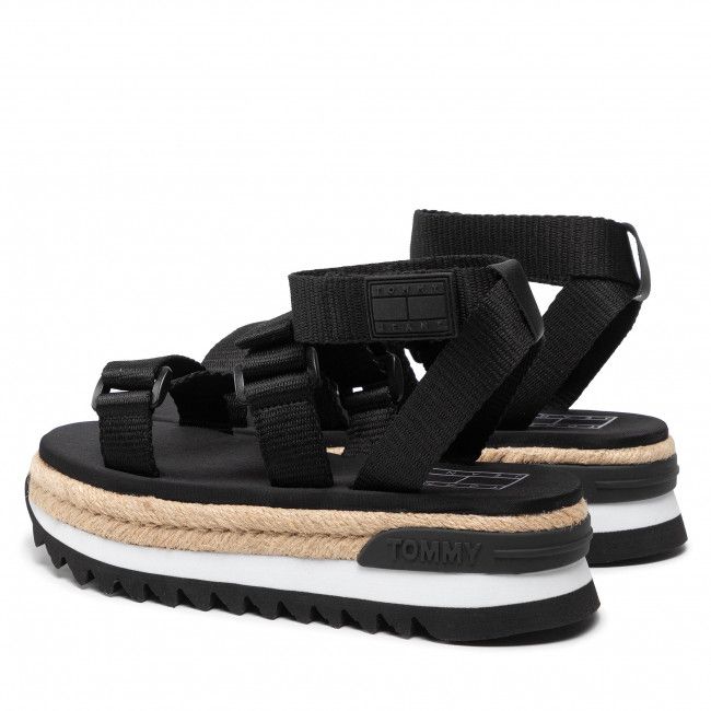 Espadrillas TOMMY JEANS - Rope Cleated Sandal EN0EN01804 Black BDS