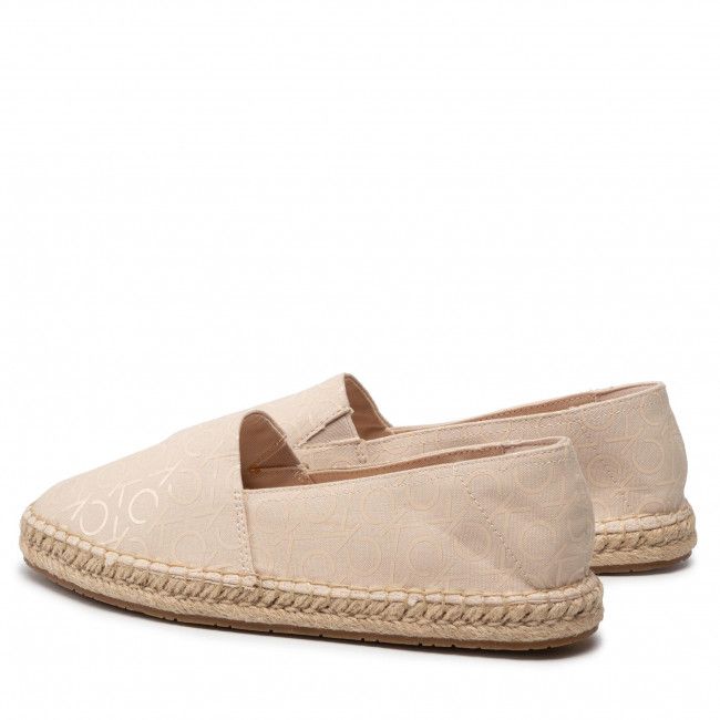 Espadrillas CALVIN KLEIN - Espadrille W/hdw - Canvas Mono HW0HW00888 Sand Mono 0LD