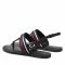 Sandali TOMMY HILFIGER - Corporate Th Webbing Flat Sandal FW0FW06543 Black BDS