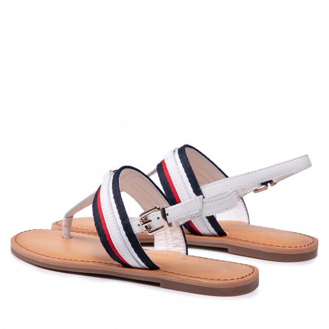 Sandali TOMMY HILFIGER - Corporate Webbing Flat Sandal FW0FW06232 Ecru YBL