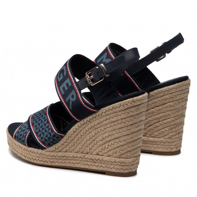 Espadrillas TOMMY HILFIGER - Webbing High Wedge Sandal FW0FW06355 Desert Sky DW5