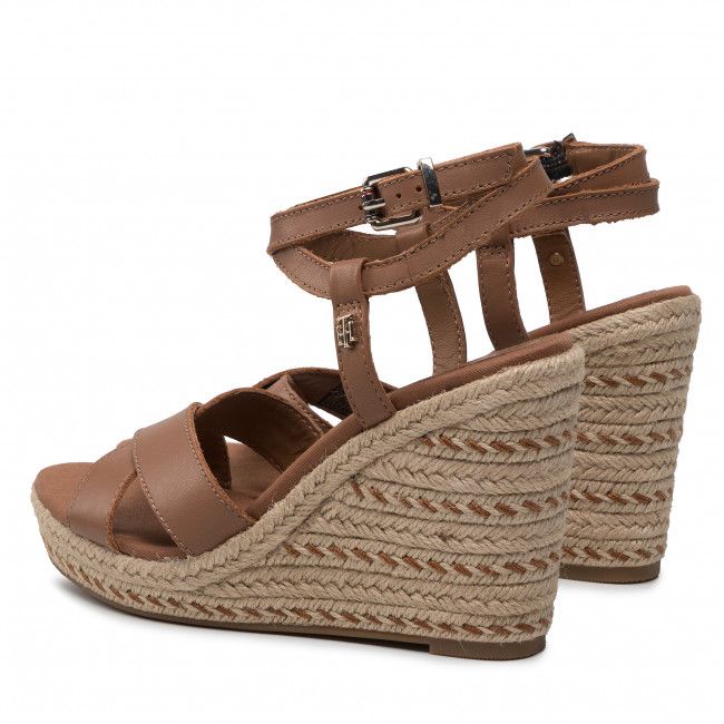 Espadrillas TOMMY HILFIGER - Feminine High Wegde Sandal FW0FW06238 Summer Cognac GU9