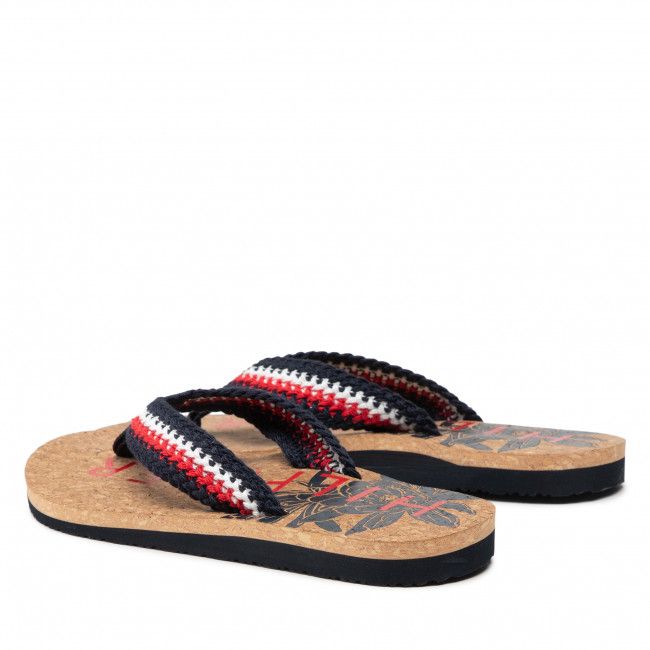 Infradito TOMMY HILFIGER - Th Cork Footbed Beach Sandal FW0FW06425 Desert Sky DW5