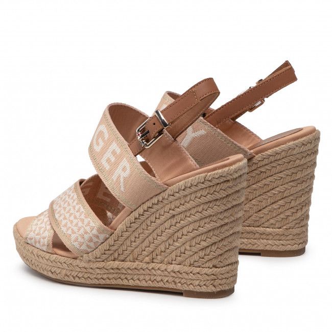 Espadrillas TOMMY HILFIGER - Webbing High Wedge Sandal FW0FW06355 Sandrift ABR