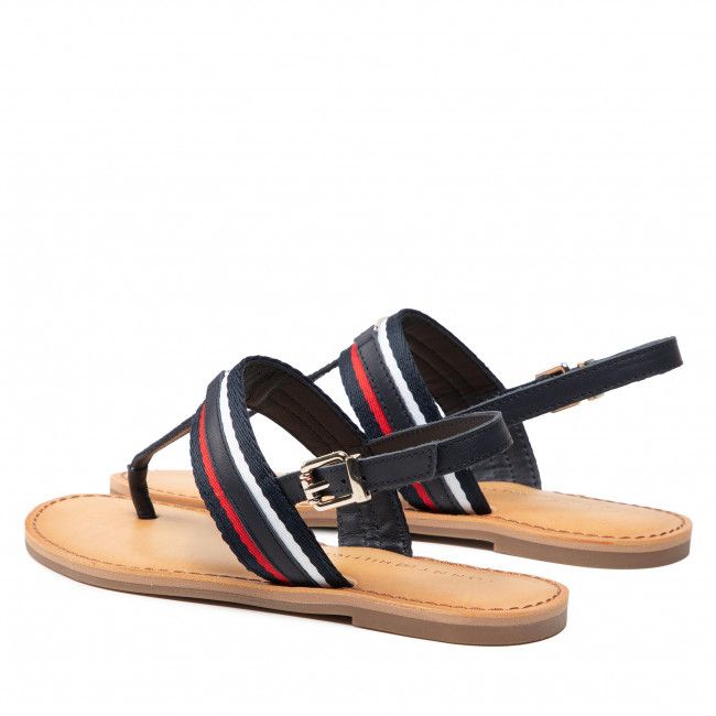 Sandali TOMMY HILFIGER - Corporate Webbing Flat Sandal FW0FW06232 Desert Sky DW5