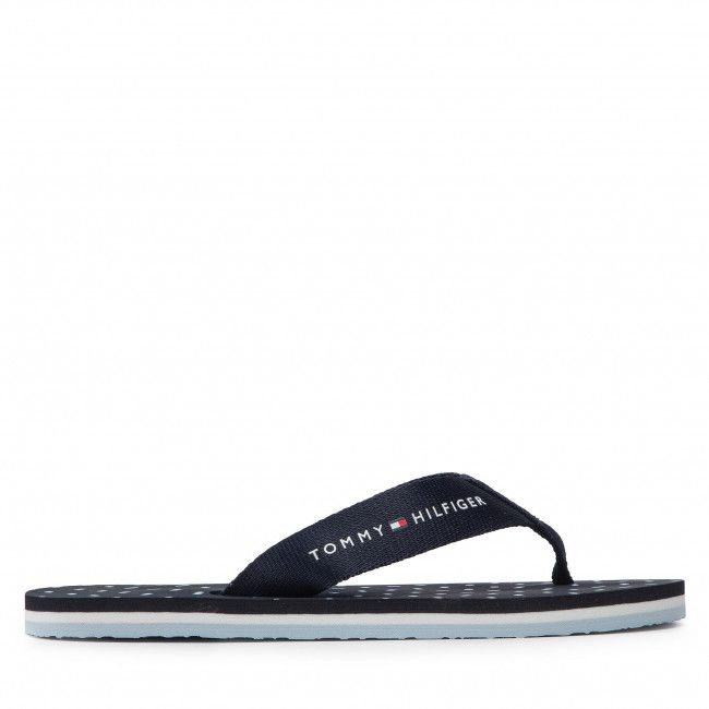 Infradito TOMMY HILFIGER - Th Flags Flat Beach Sandal FW0FW06429 Desert Sky DW