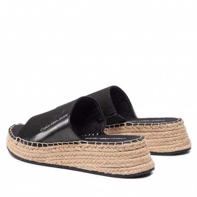 Espadrillas CALVIN KLEIN JEANS - Sporty Wedge Sandal Monogram YW0YW00566 Black BDS