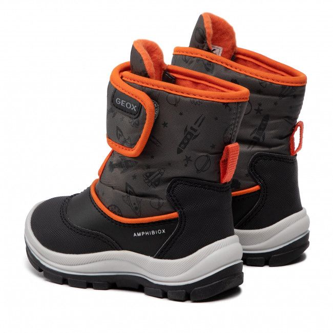 Stivali da neve Geox - B Flanfil B.B Abx E B263VE 0CEFU C9150 M Black/Fluo Orange