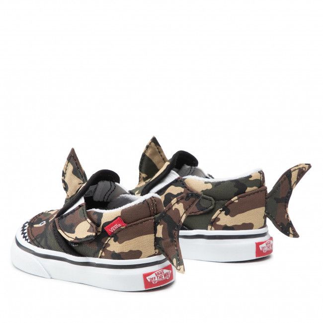 Scarpe sportive Vans - Slip-On V Shark VN0A7Q4ZASB1 (Camo Shark) Black/True W