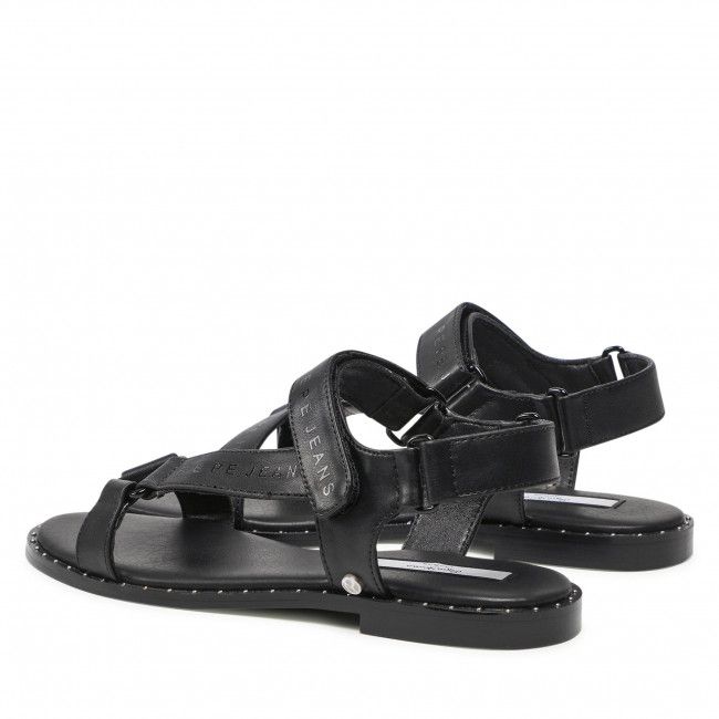 Sandali PEPE JEANS - Hayes Logo PLS90546 Black 999