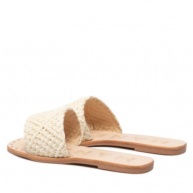 Ciabatte MANEBI - Leather Sandals S 6.9 Y0 Cream Cotton Crochet