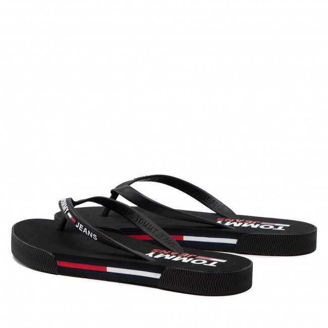 Infradito TOMMY JEANS - Flag Tommy Jeans Beach Sandal EN0EN01855 Black BDS