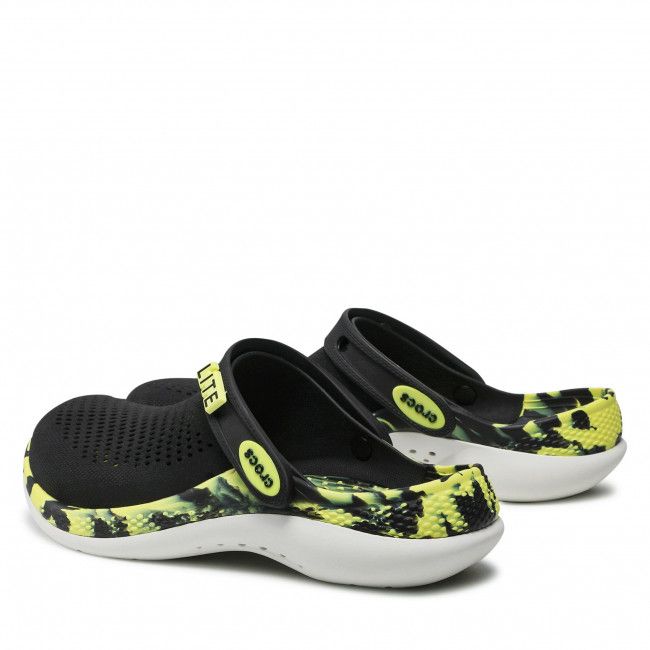 Ciabatte CROCS - Literide 360 Marbled 207634 Black/Citrus