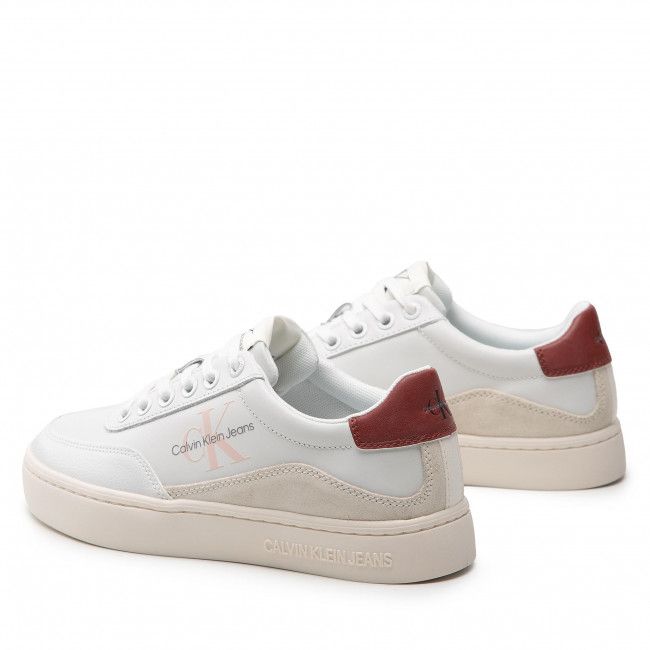 Sneakers Calvin Klein Jeans - Classic Cupsole Laceup Low Lth YW0YW00699 White/Terracotta