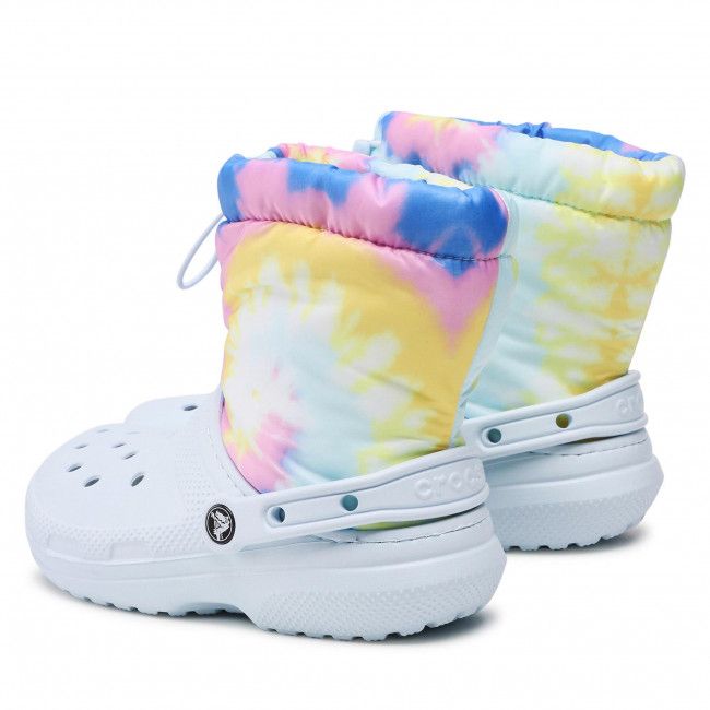 Stivali da neve Crocs - Classic Lined Neo Puff Tie Dye 207328 Mineral Blue