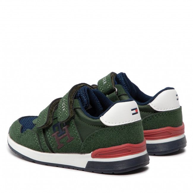 Sneakers TOMMY HILFIGER - Low Cut Velcro Sneaker T1B9-32490-1450 M Green/Blue X643