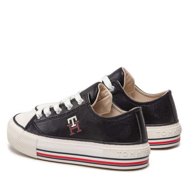 Scarpe da ginnastica Tommy Hilfiger - Low Cut Lace-Up Sneaker T3A9-32287-1355 m Black 999