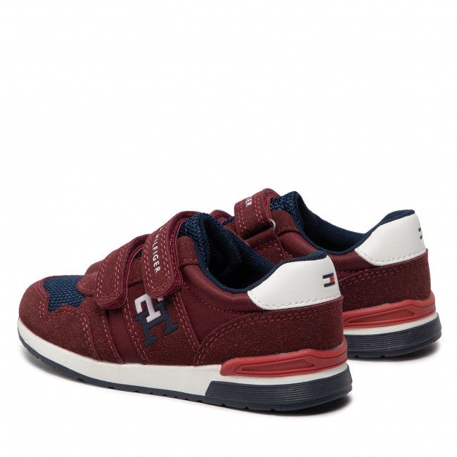 Sneakers Tommy Hilfiger - Low Cut Velcro Sneaker T1B9-32490-1450 S Bordeaux/Blue A240