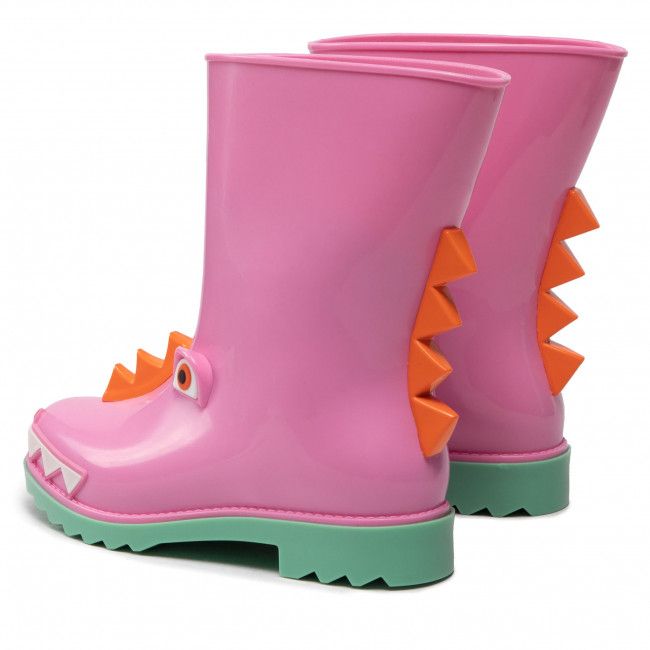 Wellington MELISSA - Mini Melissa Rain Boot + Fabul 33677 Pink/Green/Orange AF029