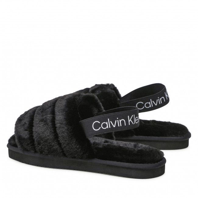 Pantofole Calvin Klein Jeans - Home Slipper Fakefur Elastic YW0YW00751 Black BDS