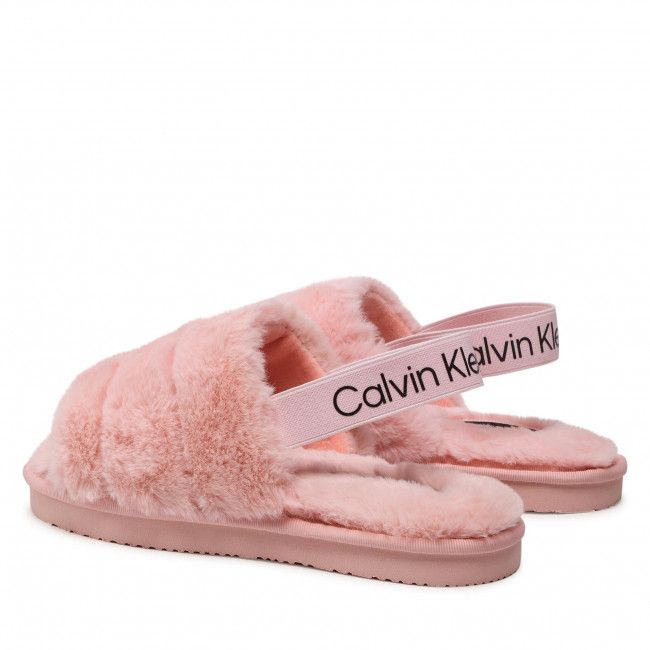 Pantofole Calvin Klein Jeans - Home Slipper Fakefur Elastic YW0YW00751 Pink Blush TKY