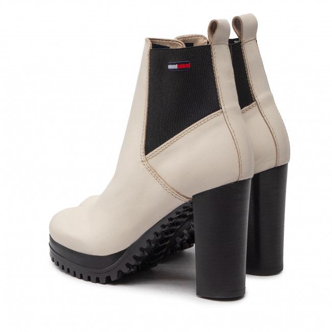 Tronchetti Tommy Jeans - Essential High Heel Boot EN0EN02045 Ivory YBI