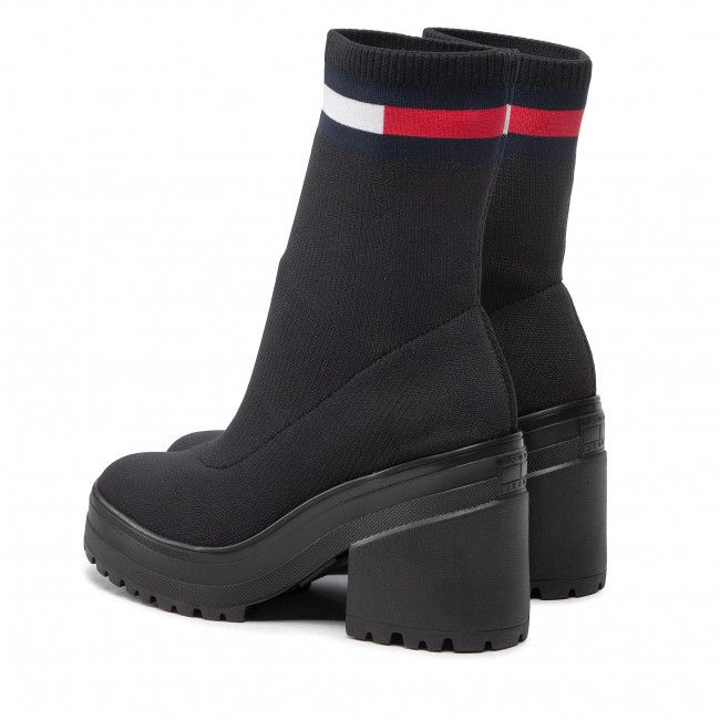 Tronchetti Tommy Jeans - Water Resistent Knitted Boot EN0EN01914 Black BDS