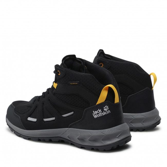 Scarpe da trekking Jack Wolfskin - Woodland 2 Texapore Mid M 4051261 6055 Black/Burly Yellow Xt